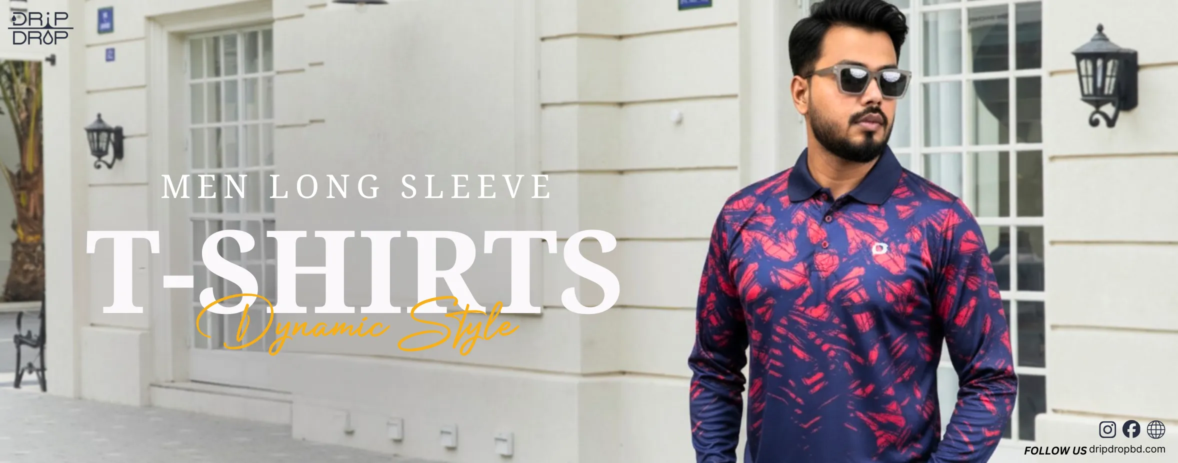 Midnight Blue & Red Full Sleeve T-Shirt