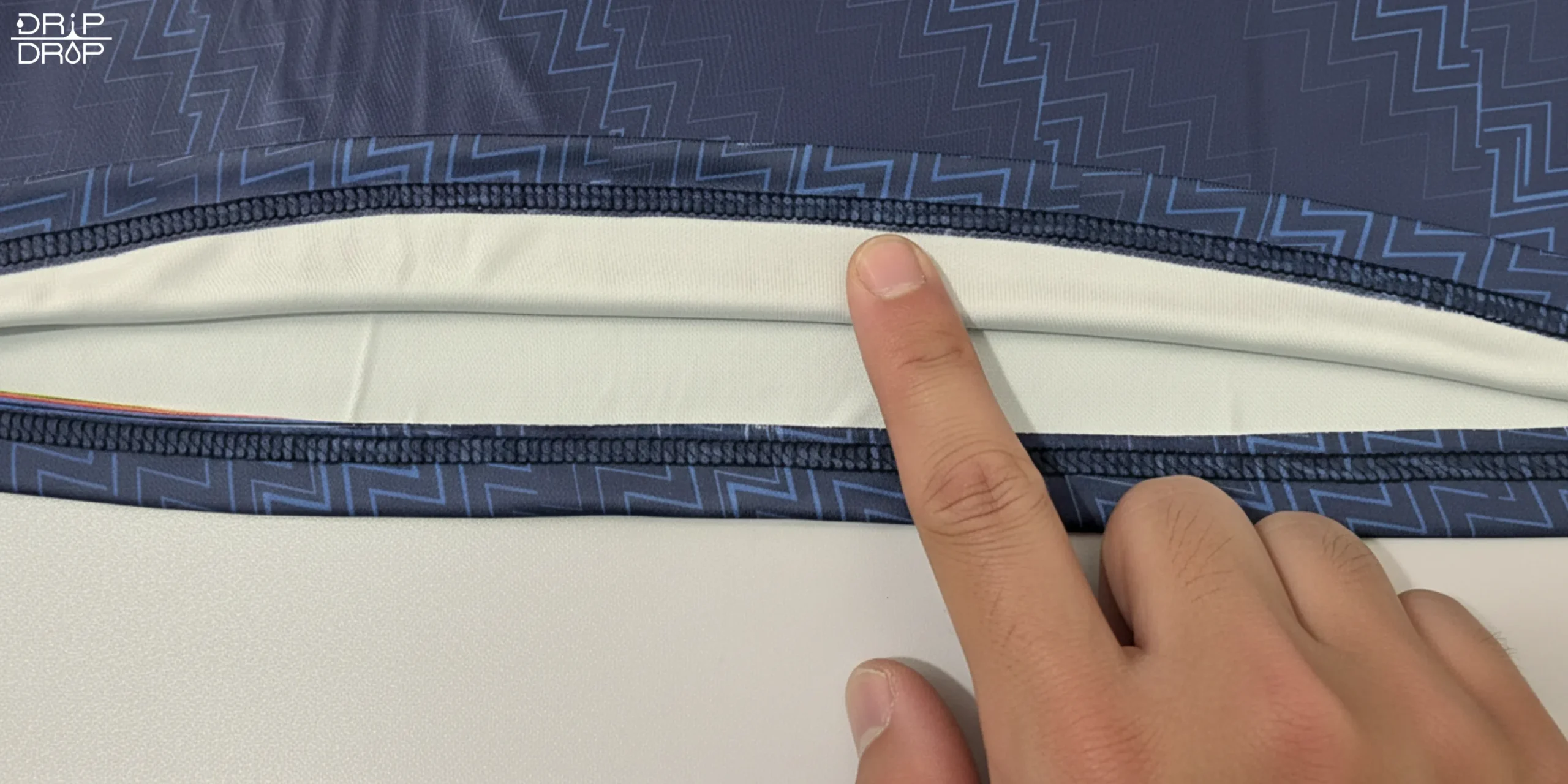 Navy Blue & White Full Sleeve T-Shirt