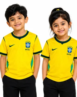 Brazil Home Kits Jersey (Kids Version)